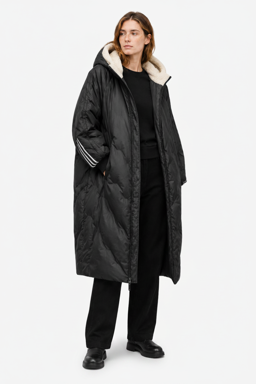VALERIQUE | Longue Doudoune pour Femme – Capuche Matelassée Design Hivernal
