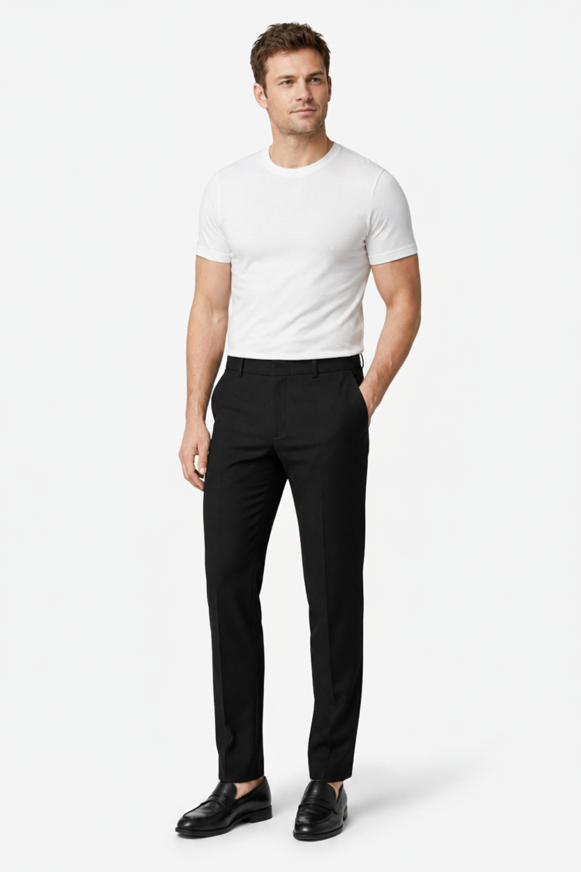 VALERIQUE | Pantalon Ajusté Gris Anthracite Coupe Élégante – Style Formel Moderne