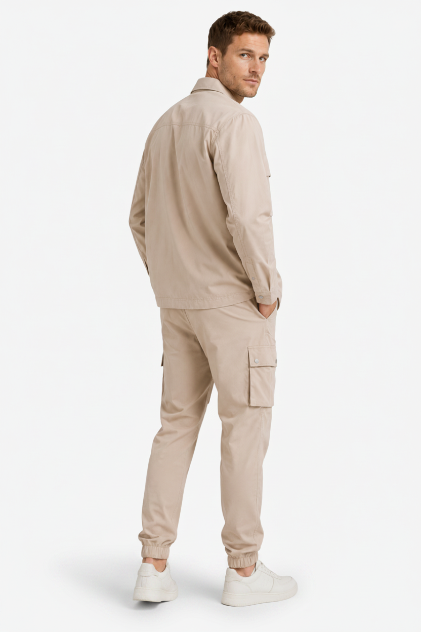 VALERIQUE | Ensemble Cargo Deux Pièces pour Homme – Veste Utilitaire Pantalon Coordonné