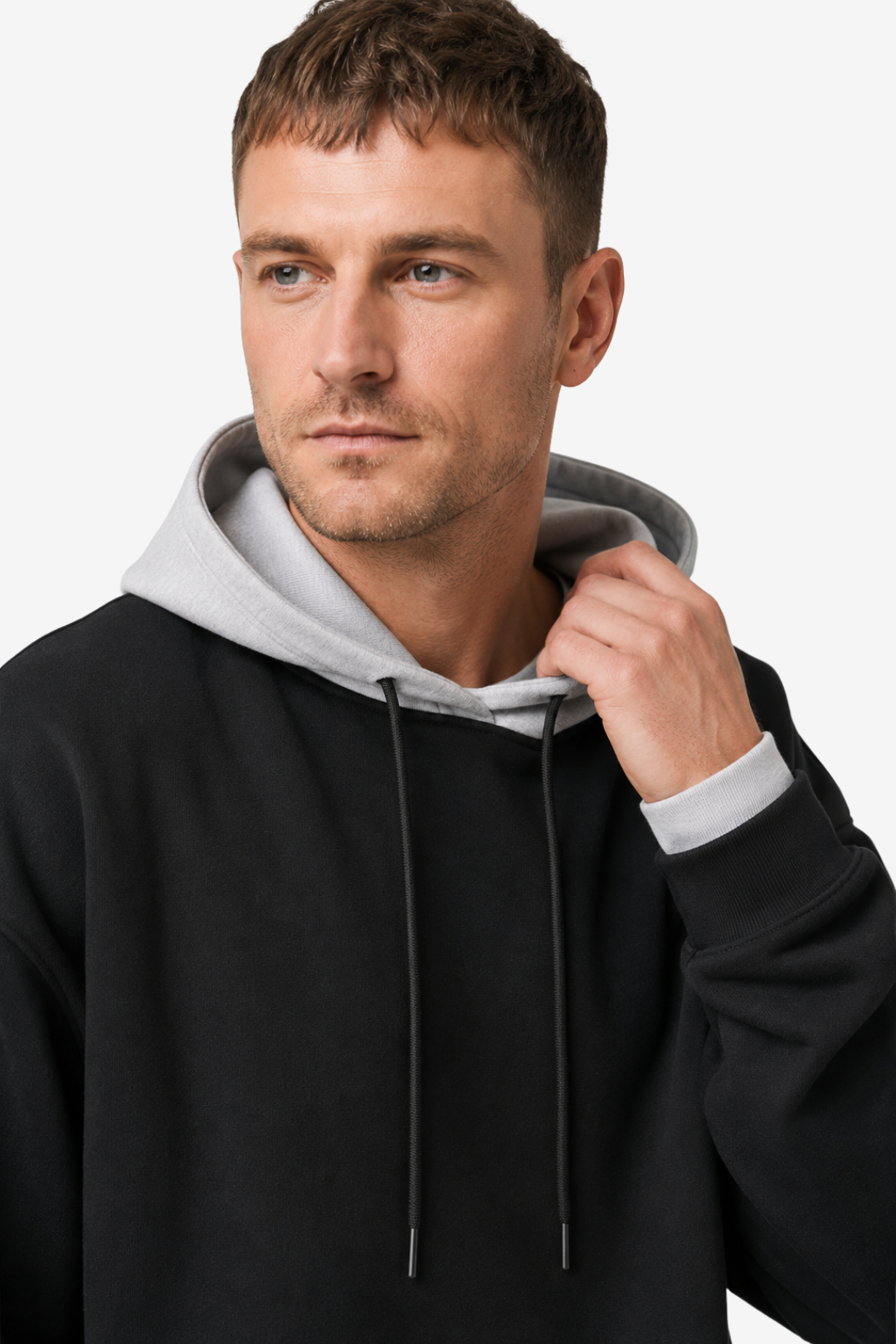 VALERIQUE | Sweat à Capuche Superposé pour Homme – Capuche Contrastante Coupe Décontractée à Enfiler