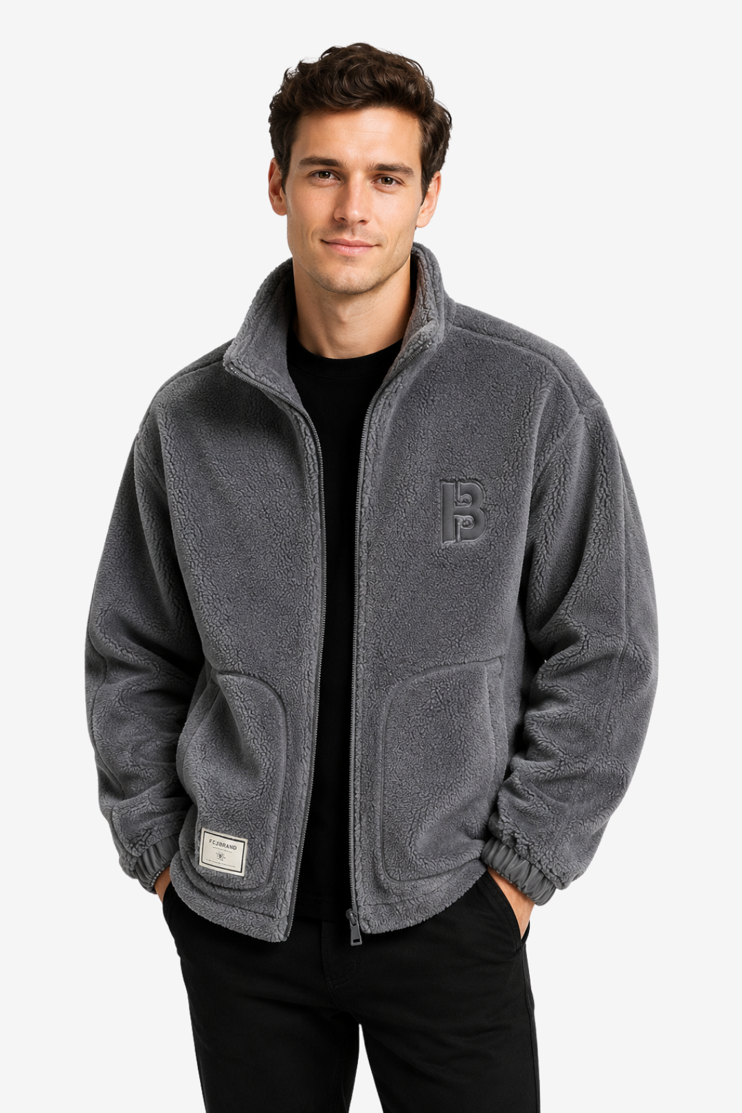 VALERIQUE | Veste Polaire pour Homme – Col Montant Fermeture Zippée Design Décontracté