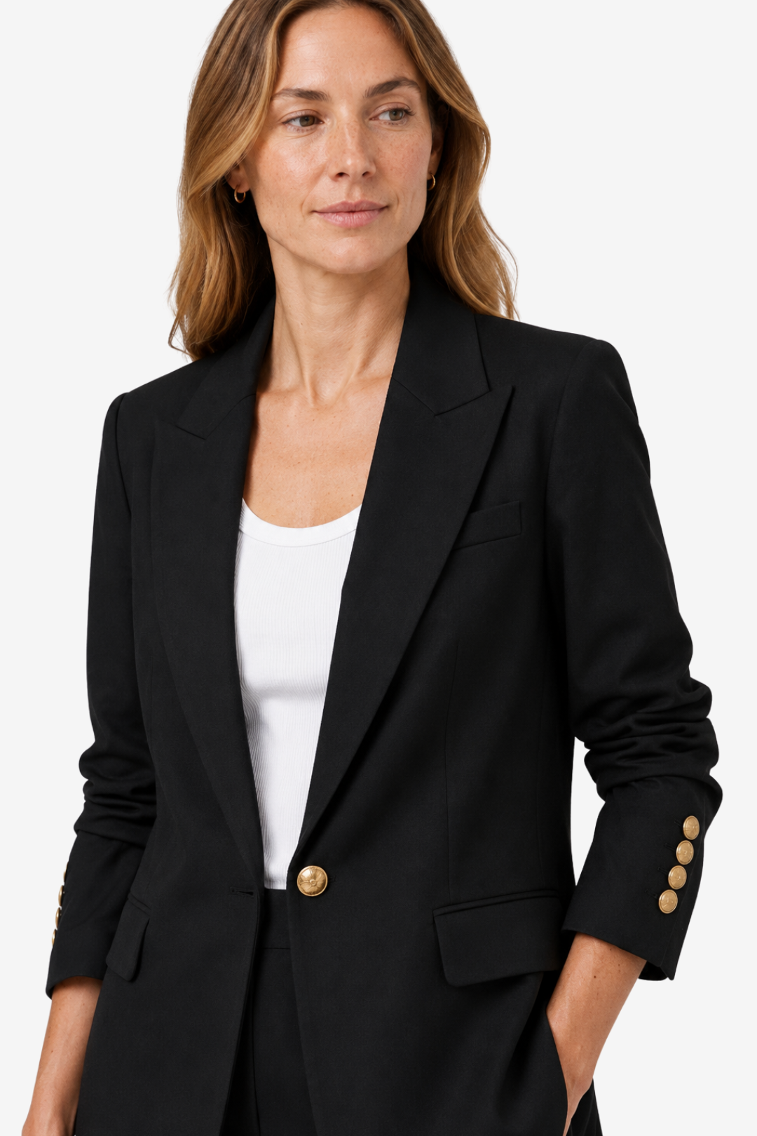 VALERIQUE | Ensemble Blazer et Pantalon en Coton Léger pour Femme – Coupe Structurée