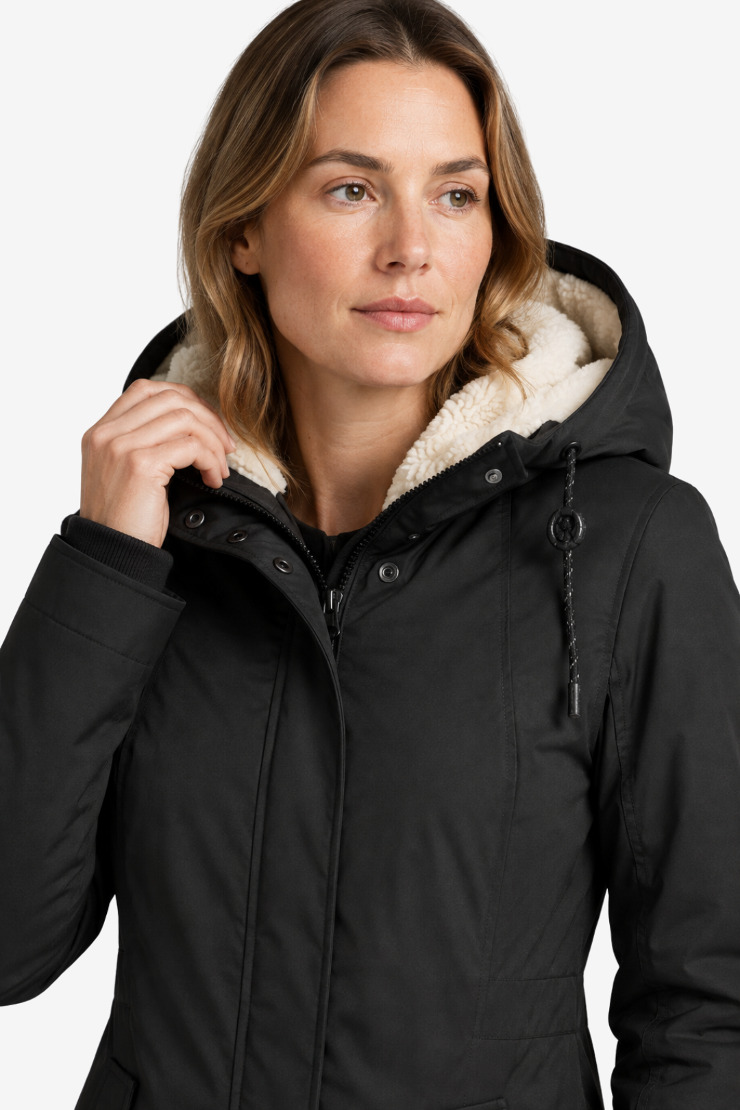 VALERIQUE | Veste d’Hiver à Capuche pour Femme – Doublure Pelucheuse Design Ajusté