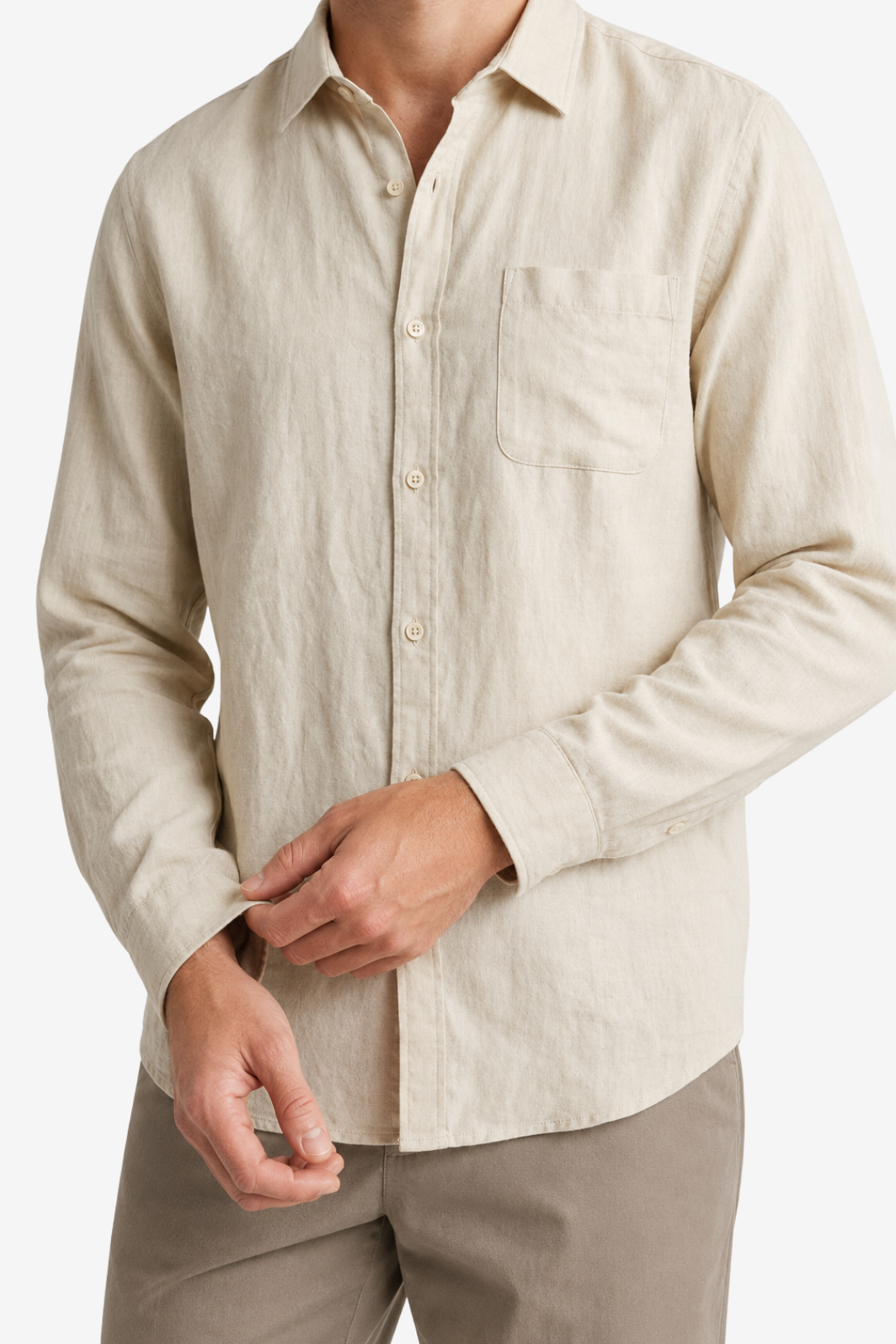 VALERIQUE | Chemise Manches Longues en Lin Léger pour Homme – Style Décontracté