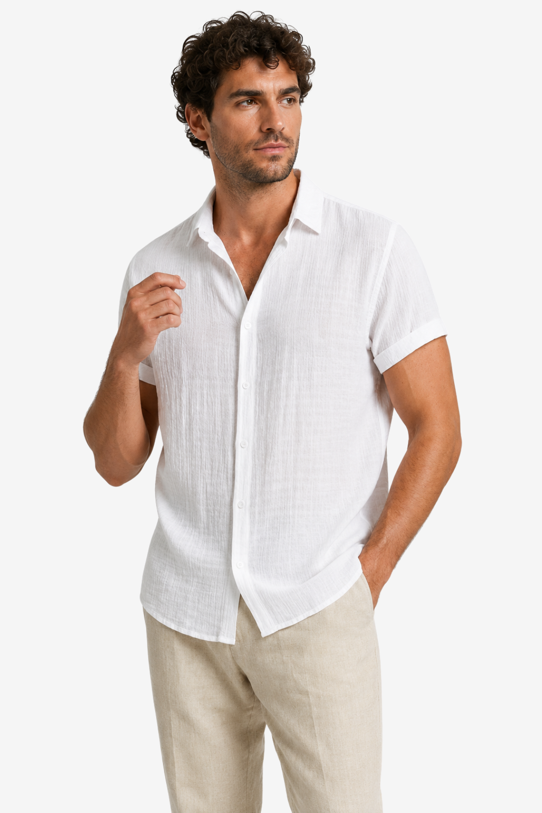 VALERIQUE | Chemise en Coton pour Homme – Manches Courtes et Coupe Classique
