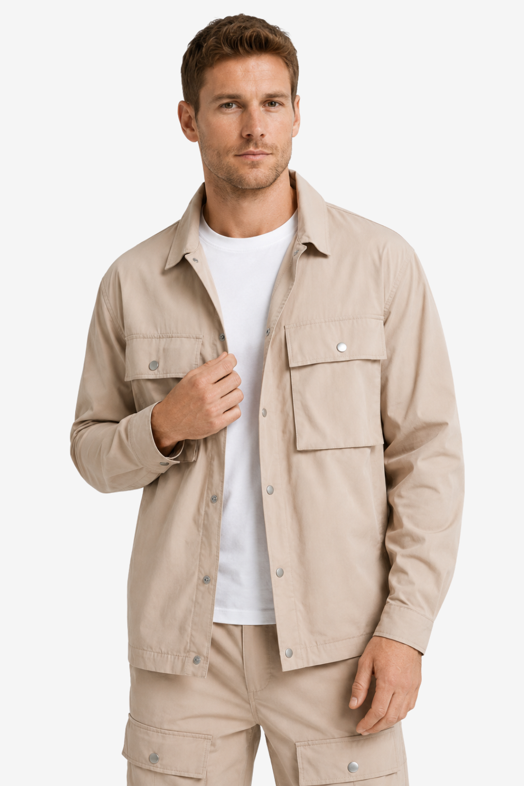 VALERIQUE | Ensemble Cargo Deux Pièces pour Homme – Veste Utilitaire Pantalon Coordonné