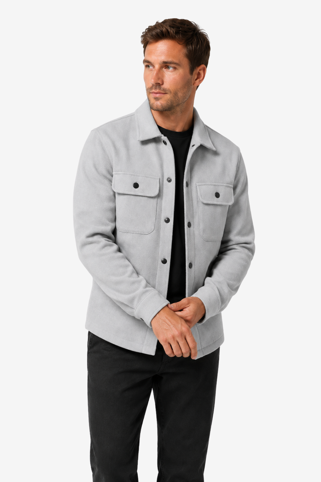 VALERIQUE | Surchemise Utilitaire pour Homme – Fermeture Boutonnée Poches à Rabat Design Décontracté