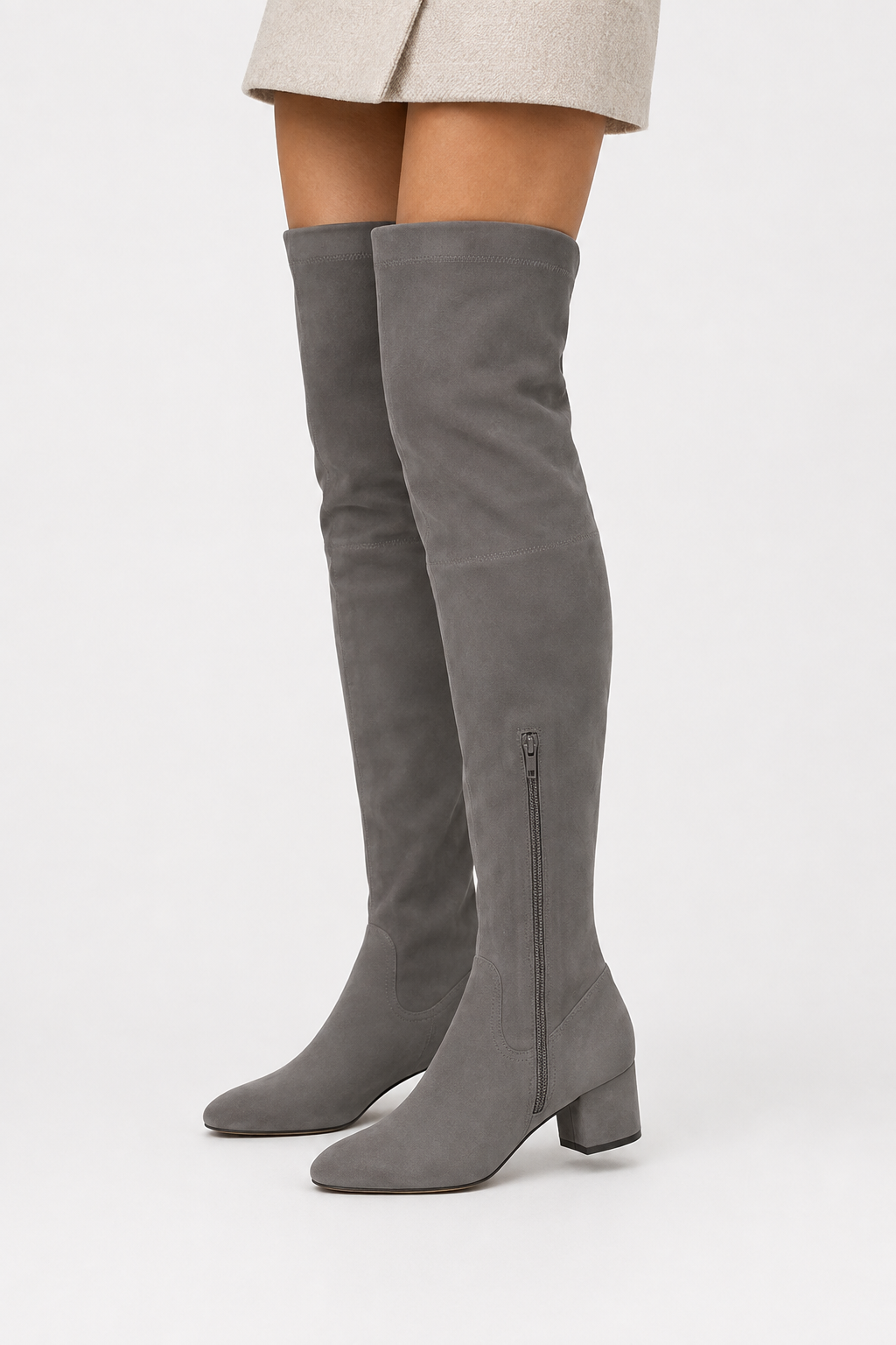 VALERIQUE | Cuissardes en Daim Synthétique pour Femme – Élégance Haute
