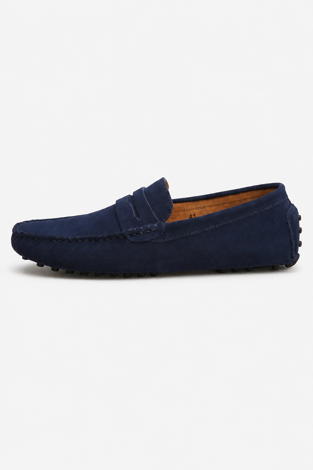 VALERIQUE | Mocassins en Daim pour Homme – Coupe Classique Sans Lacets