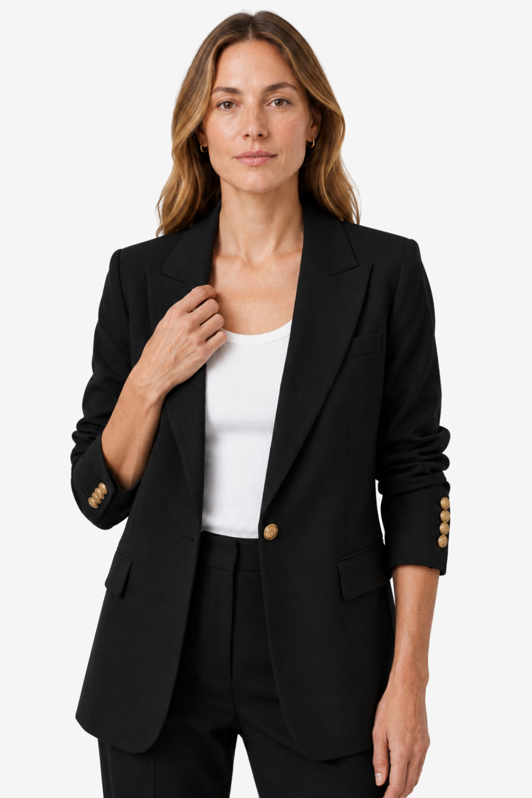 VALERIQUE | Ensemble Blazer et Pantalon en Coton Léger pour Femme – Coupe Structurée