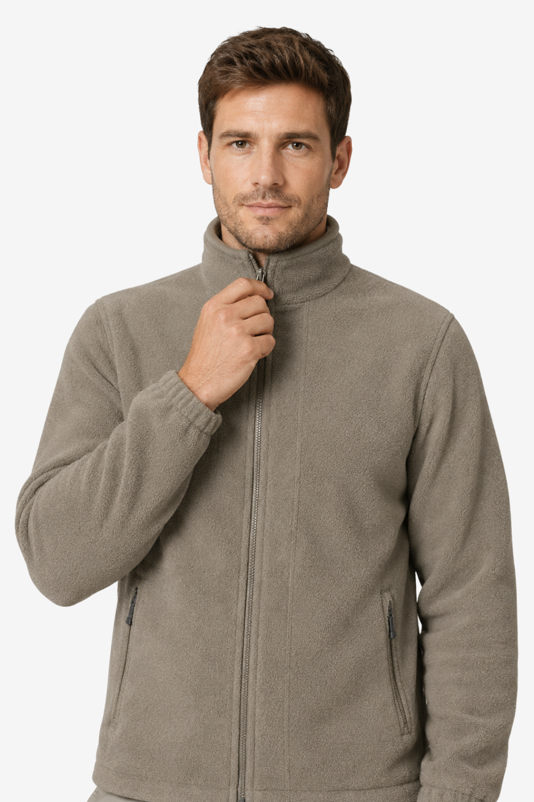 VALERIQUE | Veste Polaire pour Homme – Col Montant Fermeture Zippée Design Extérieur