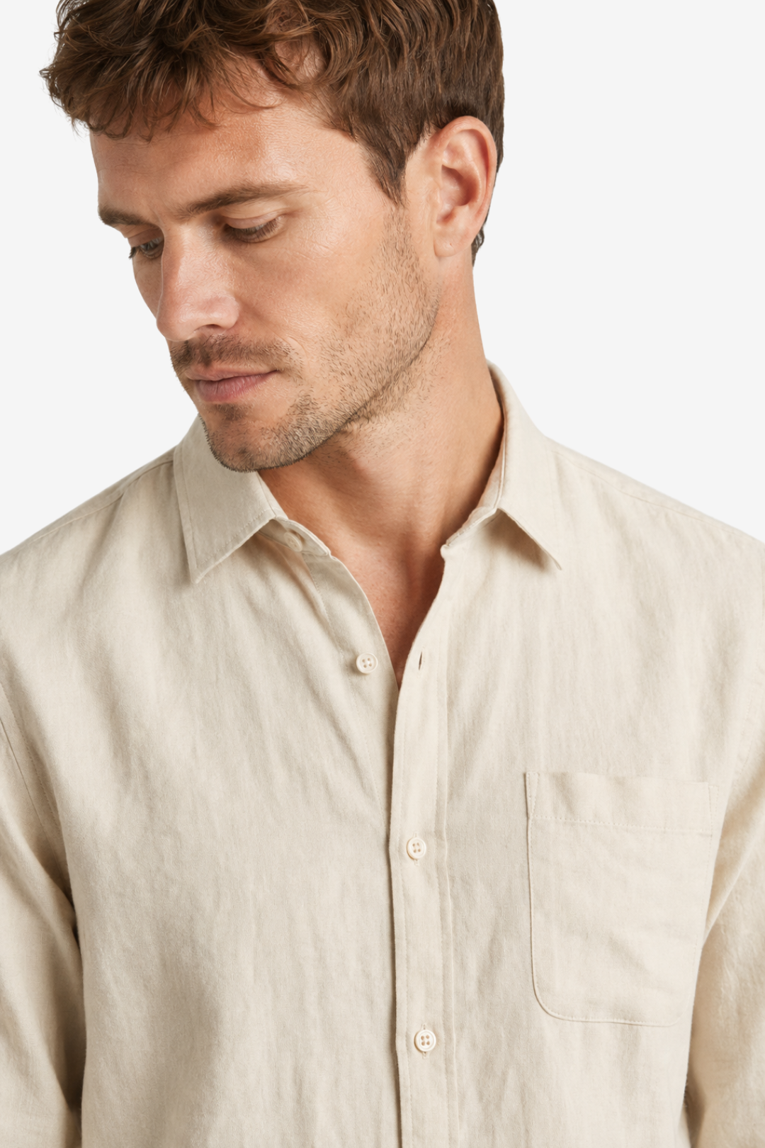 VALERIQUE | Chemise Manches Longues en Lin Léger pour Homme – Style Décontracté