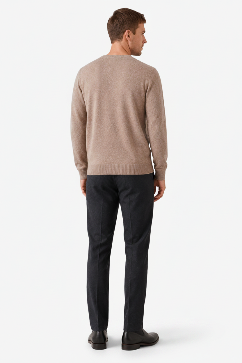 VALERIQUE | Pull Homme en Laine Mérinos à Col V – Maille de Classique