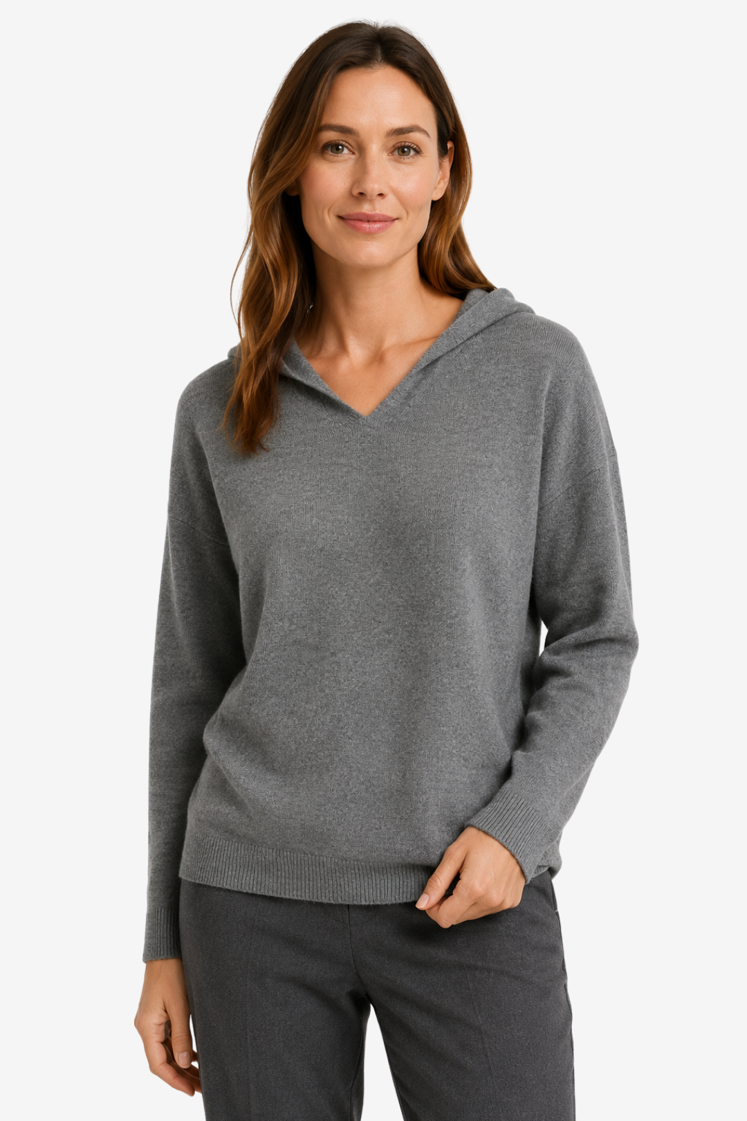 VALERIQUE | Pull à Capuche Décontracté en Laine pour Femme – Coupe Ample
