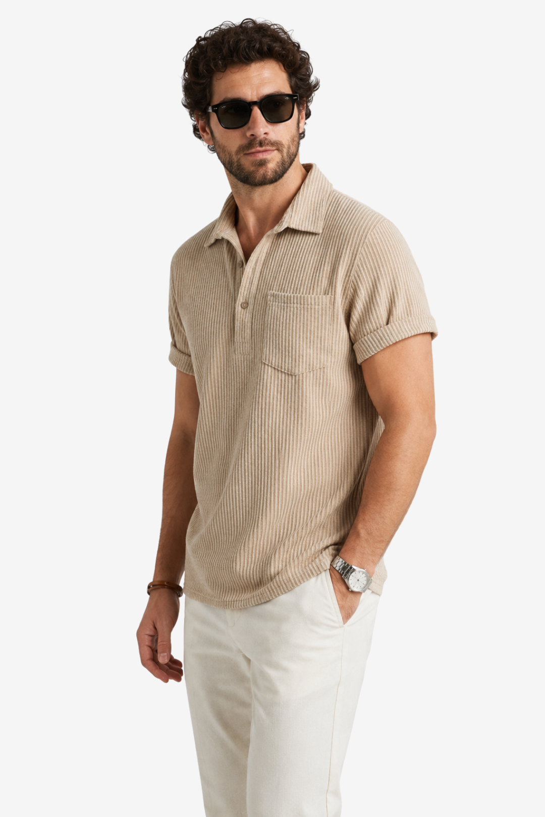 VALERIQUE | Chemise Décontractée pour Homme – Manches Courtes et Coupe Classique