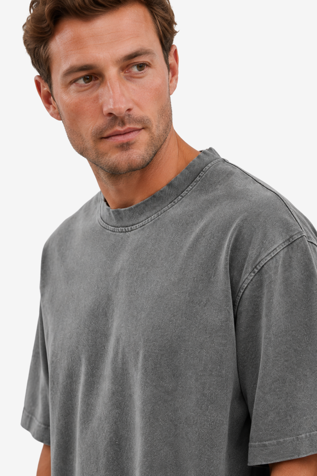 VALERIQUE | T-Shirt Décontracté pour Homme – Col Rond Coupe Oversize Manches Courtes