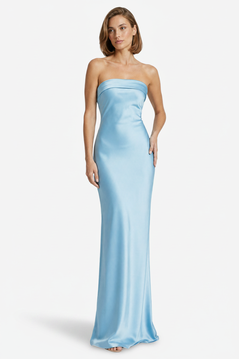 VALERIQUE | Femme Robe longue bustier coupe ajustée style fluide