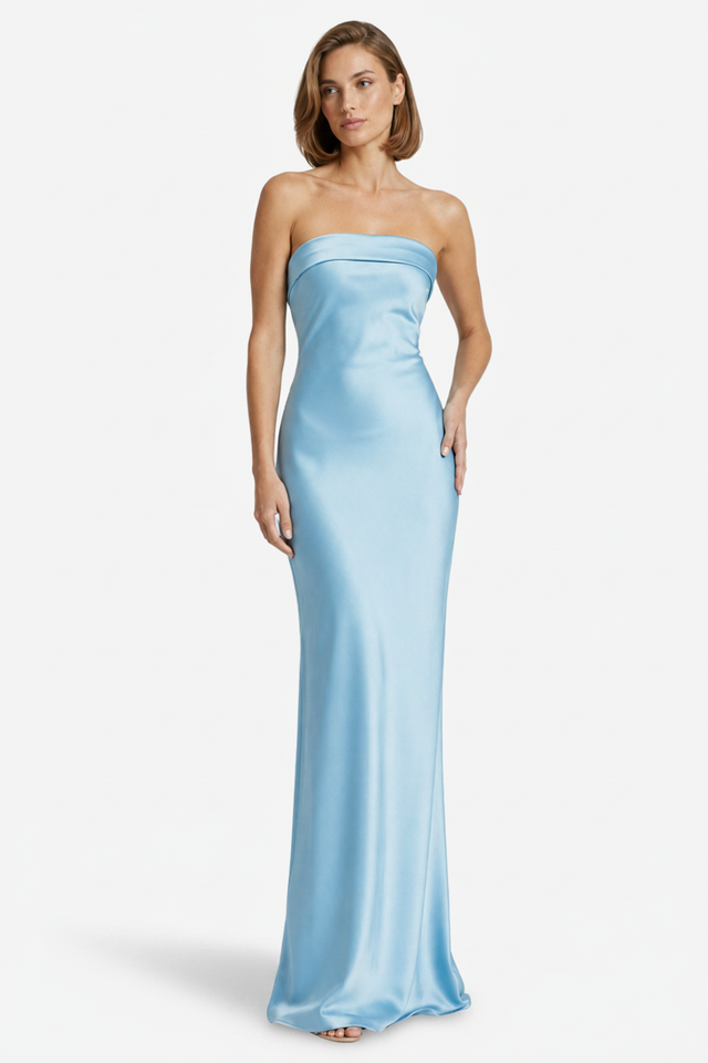 VALERIQUE | Femme Robe longue bustier coupe ajustée style fluide