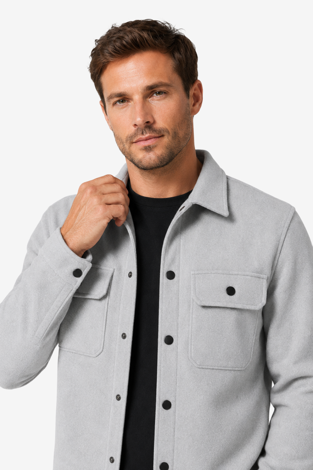 VALERIQUE | Surchemise Utilitaire pour Homme – Fermeture Boutonnée Poches à Rabat Design Décontracté