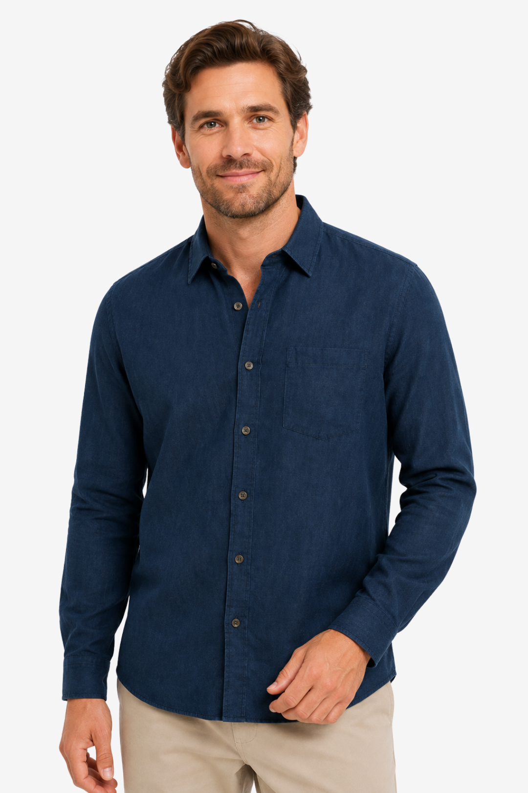 VALERIQUE | Chemise à manches longues coupe classique style minimaliste pour usage quotidien