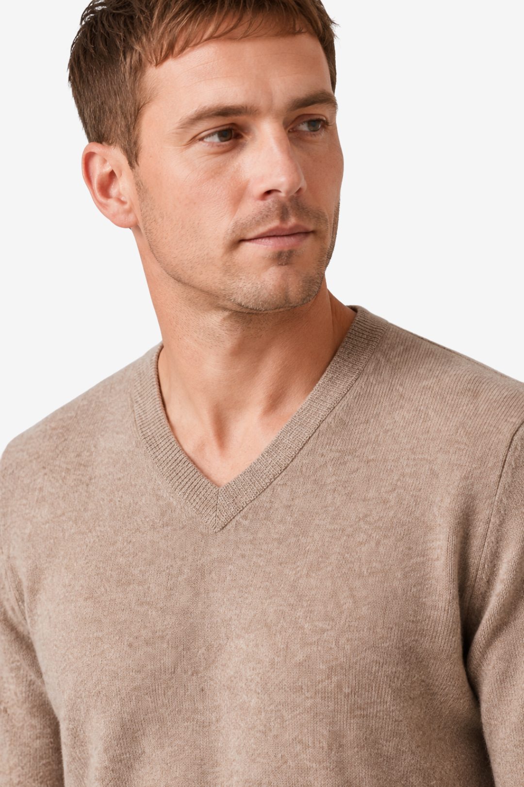 VALERIQUE | Pull Homme en Laine Mérinos à Col V – Maille de Classique