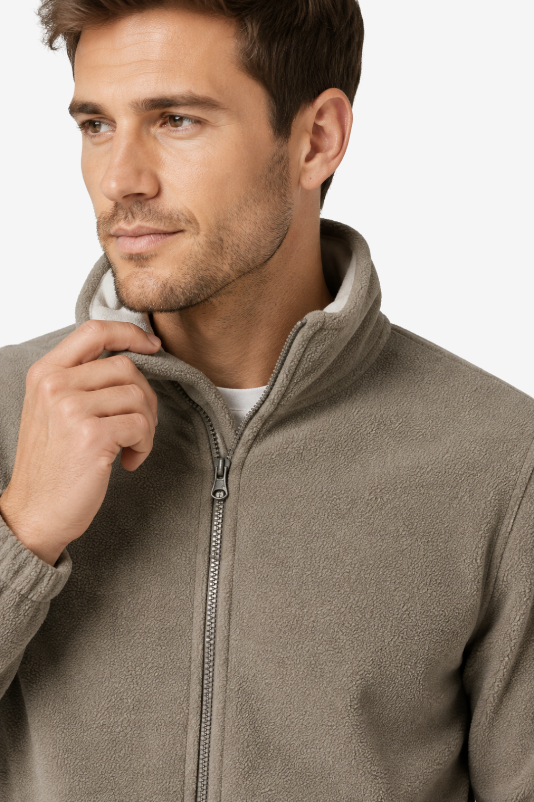 VALERIQUE | Veste Polaire pour Homme – Col Montant Fermeture Zippée Design Extérieur