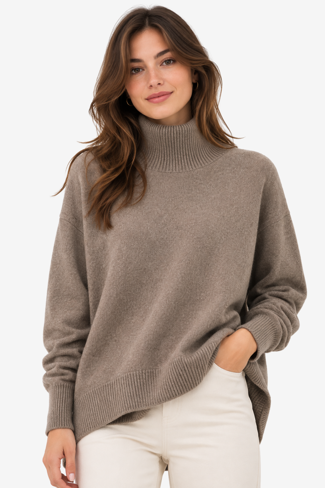 VALERIQUE | Pull Col Roulé en Cachemire pour Femme – Chaleur Somptueuse