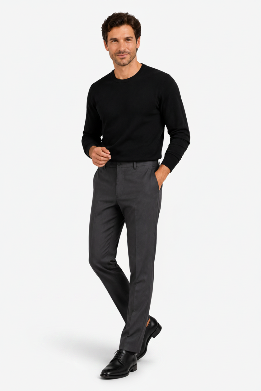 VALERIQUE | Pantalon Extensible en Coton pour Femme – Coupe Ajustée