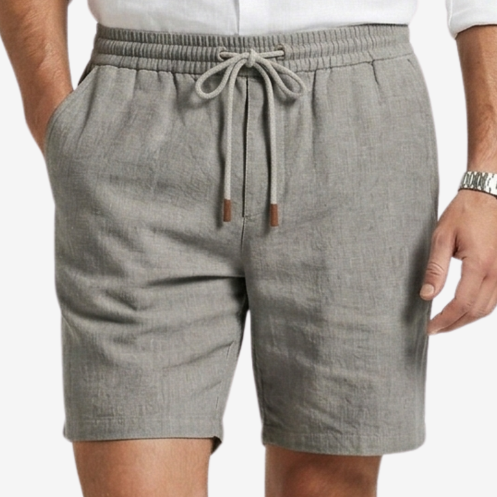 VALERIQUE | Homme Chino Short Décontracté en Mousseline - Taille Élastiquée avec Cordon de Serrage, Poches Latérales