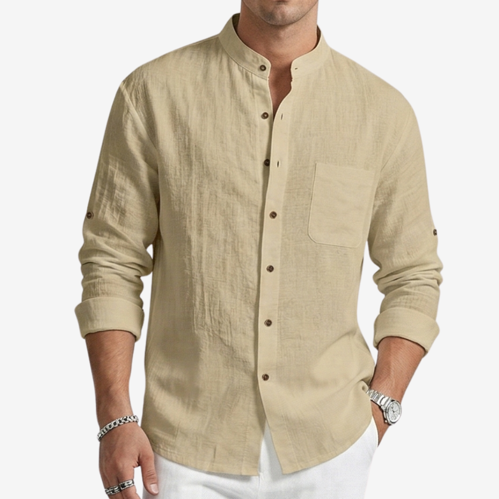 VALERIQUE | Homme Chemise Décontractée en Mousseline