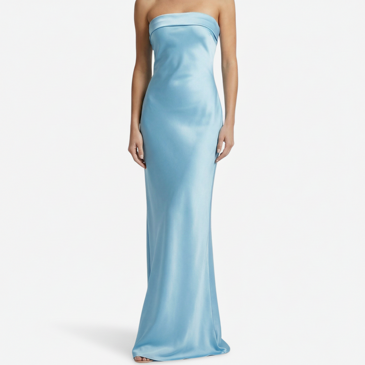 VALERIQUE | Femme Robe longue bustier coupe ajustée style fluide