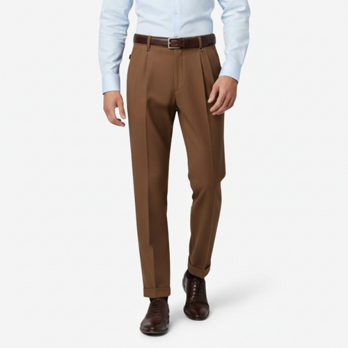 VALERIQUE | Pantalon Homme Plissé Coupe Slim – Confort Tailleur Raffiné