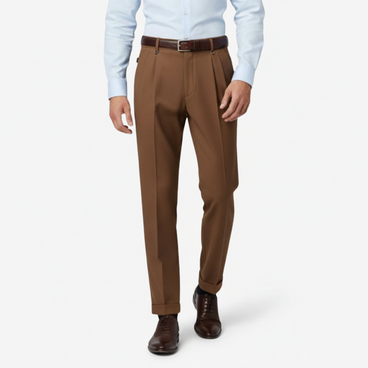 VALERIQUE | Pantalon Homme Plissé Coupe Slim – Confort Tailleur Raffiné