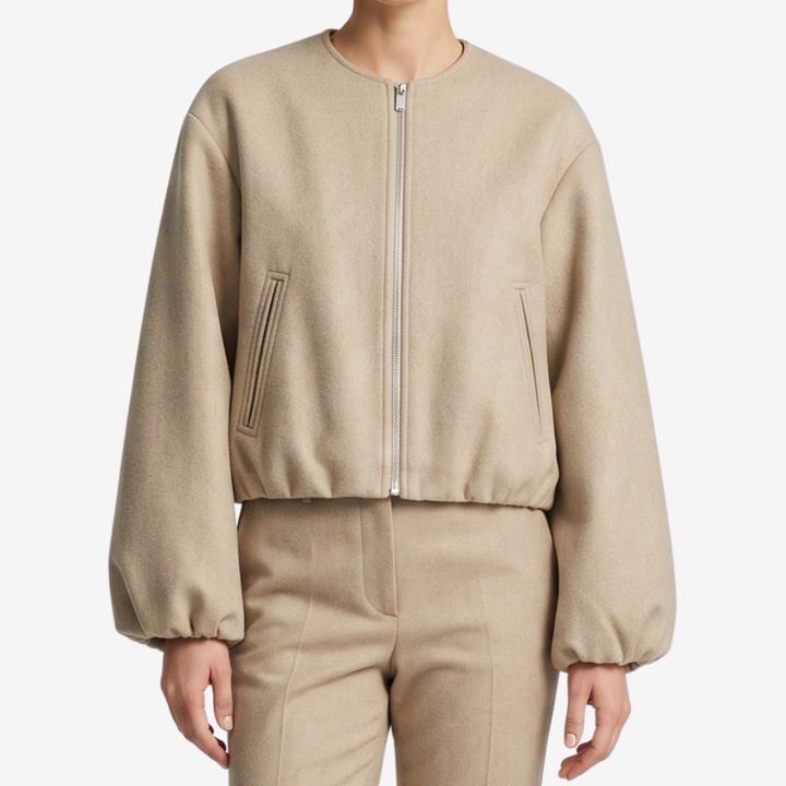VALERIQUE | Veste Bomber Femme - Kaki, Gris et Noir