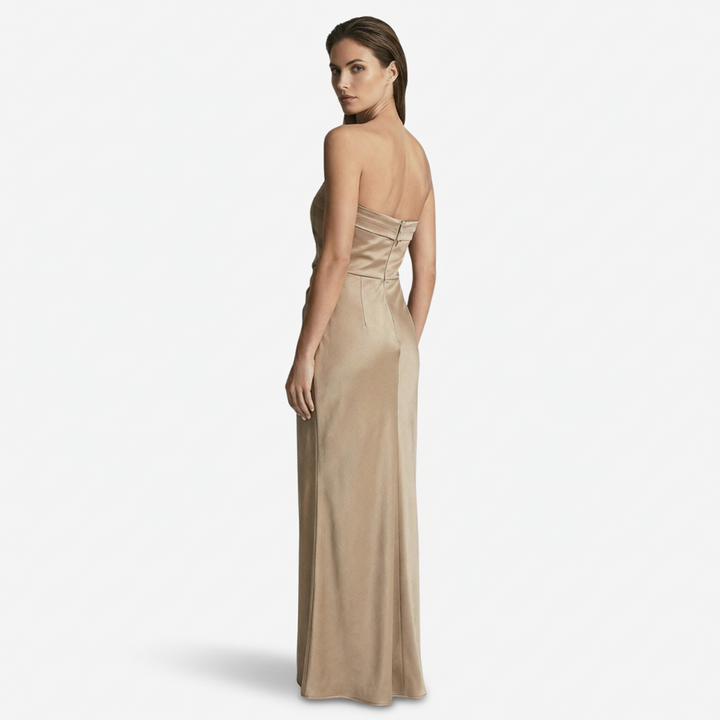 VALERIQUE | Femme Robe longue bustier coupe ajustée style fluide