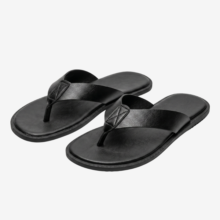 VALERIQUE | Sandales Plates en Similicuir pour Homme