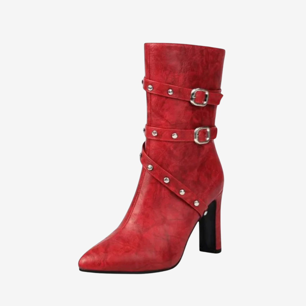 VALERIQUE | Bottines en Cuir Synthétique pour Femme – Bout Pointu