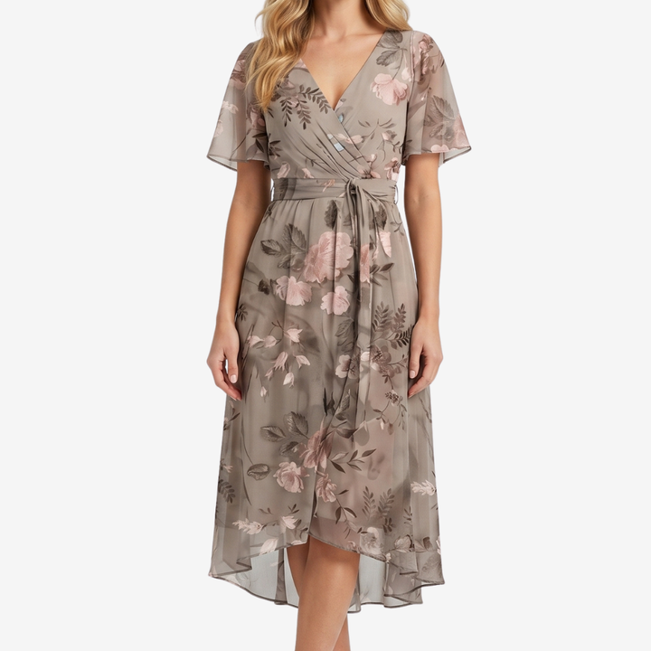 VALERIQUE | Femme Robe Fleurie Enveloppante pour