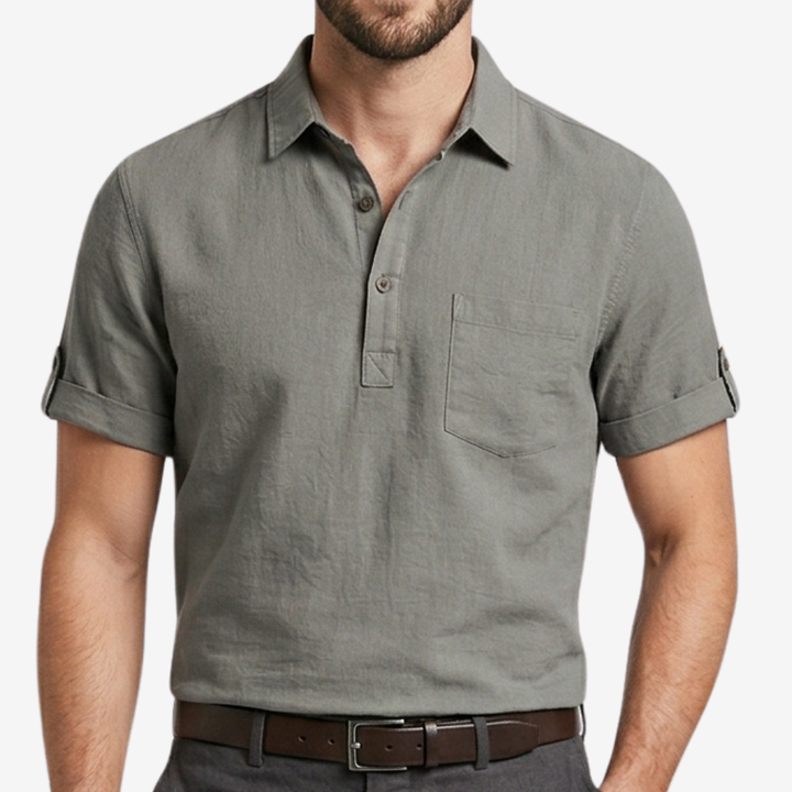 VALERIQUE | Homme Polo manches courtes coupe ajustée poche poitrine style décontracté