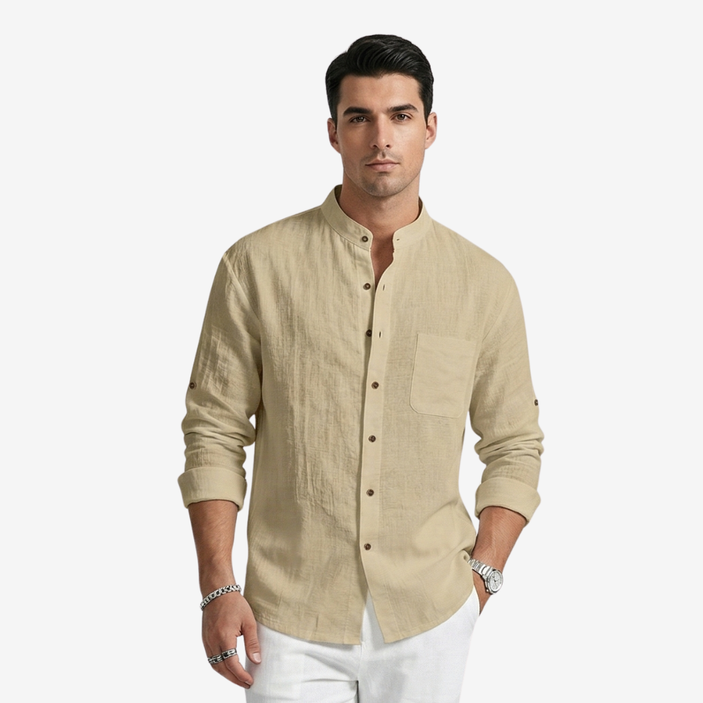 VALERIQUE | Homme Chemise Décontractée en Mousseline