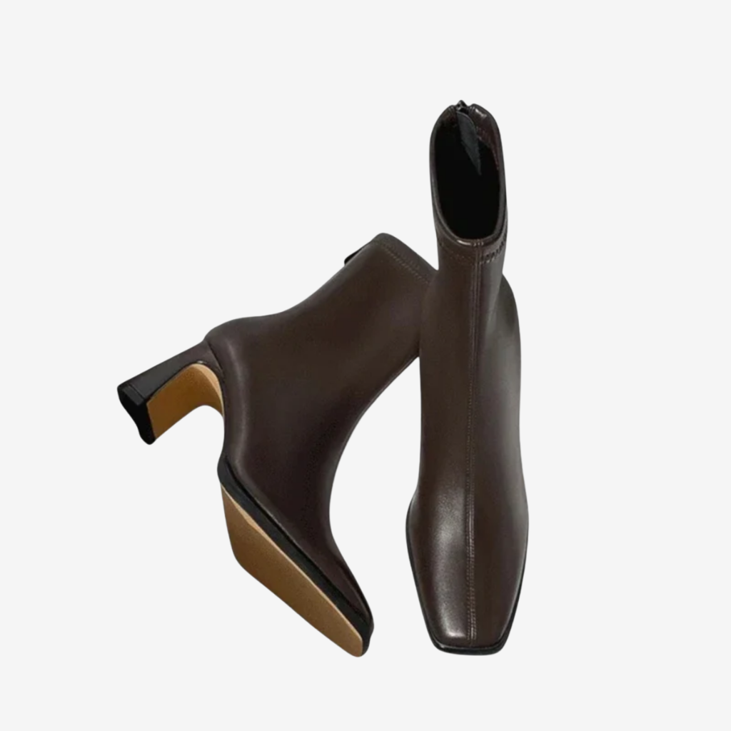 VALERIQUE | Bottines Vintage à Bout Carré pour Femme – Élégance Intemporelle