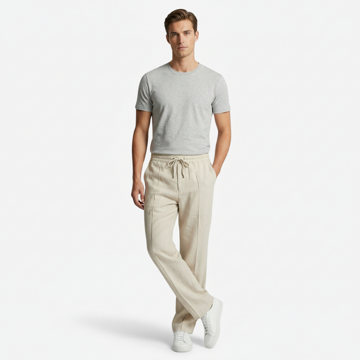 VALERIQUE | Homme Pantalon Décontracté - Taille Élastiquée avec Cordon de Serrage, Poches Latérales