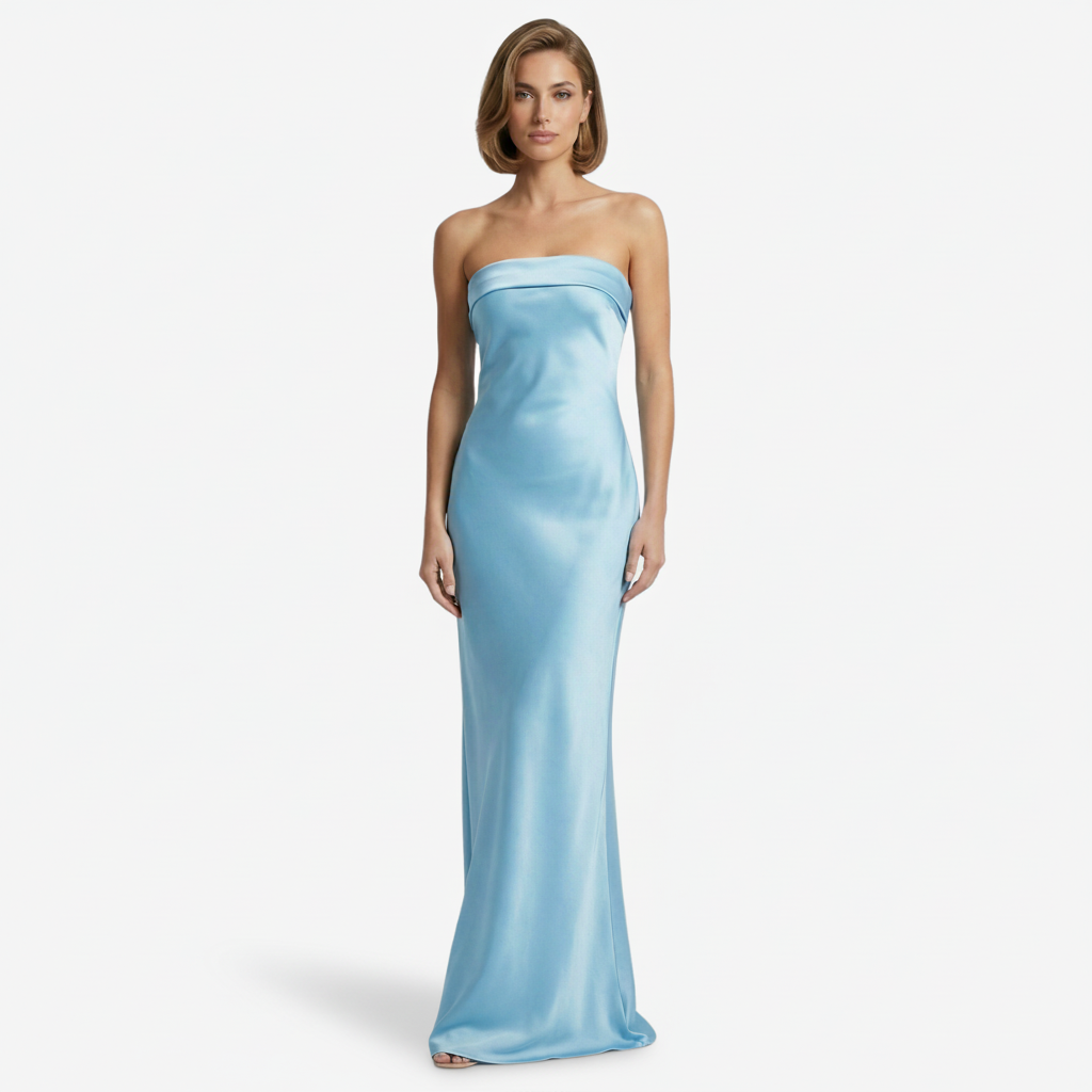VALERIQUE | Femme Robe longue bustier coupe ajustée style fluide