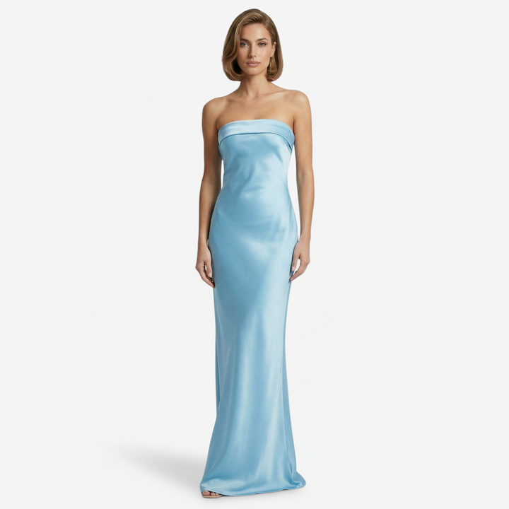 VALERIQUE | Femme Robe longue bustier coupe ajustée style fluide