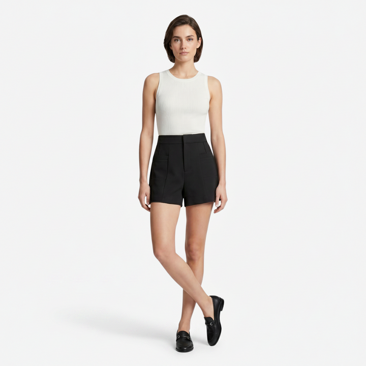 VALERIQUE | Short Tailleur Slim pour Femme - Noir