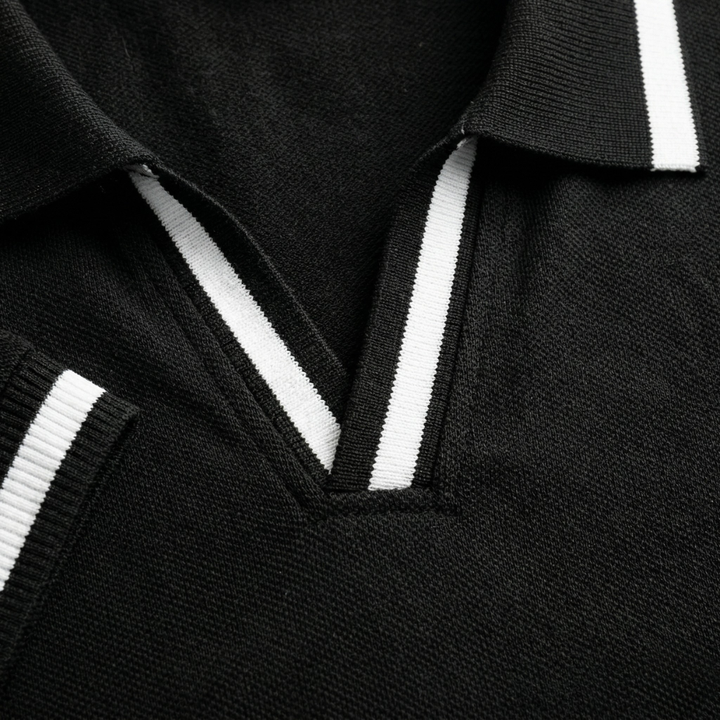 VALERIQUE | Homme Polo en coton coupe ajustée manches courtes col contrasté style décontracté