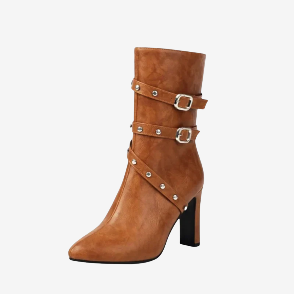 VALERIQUE | Bottines en Cuir Synthétique pour Femme – Bout Pointu
