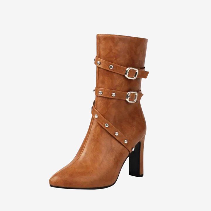 VALERIQUE | Bottines en Cuir Synthétique pour Femme – Bout Pointu