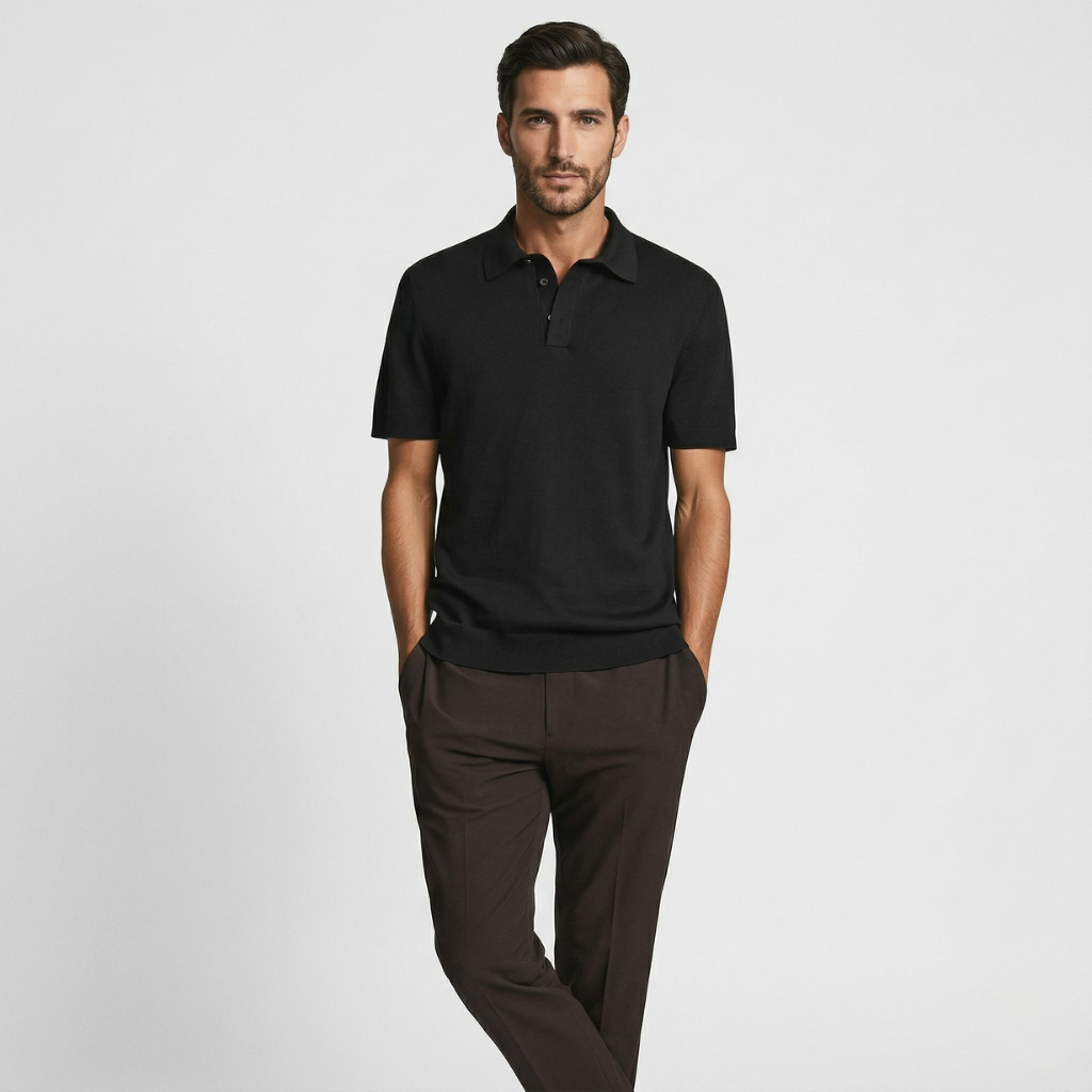 VALERIQUE | Homme Polo en coton coupe droite manches courtes style décontracté