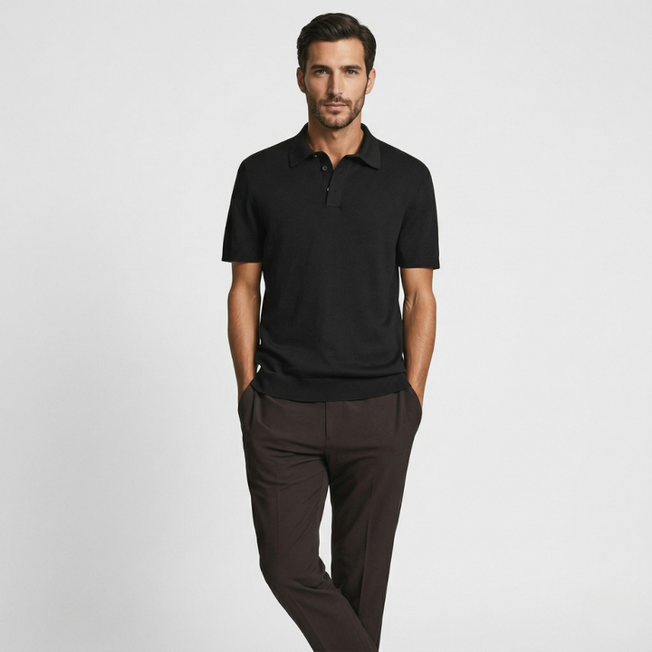 VALERIQUE | Homme Polo en coton coupe droite manches courtes style décontracté